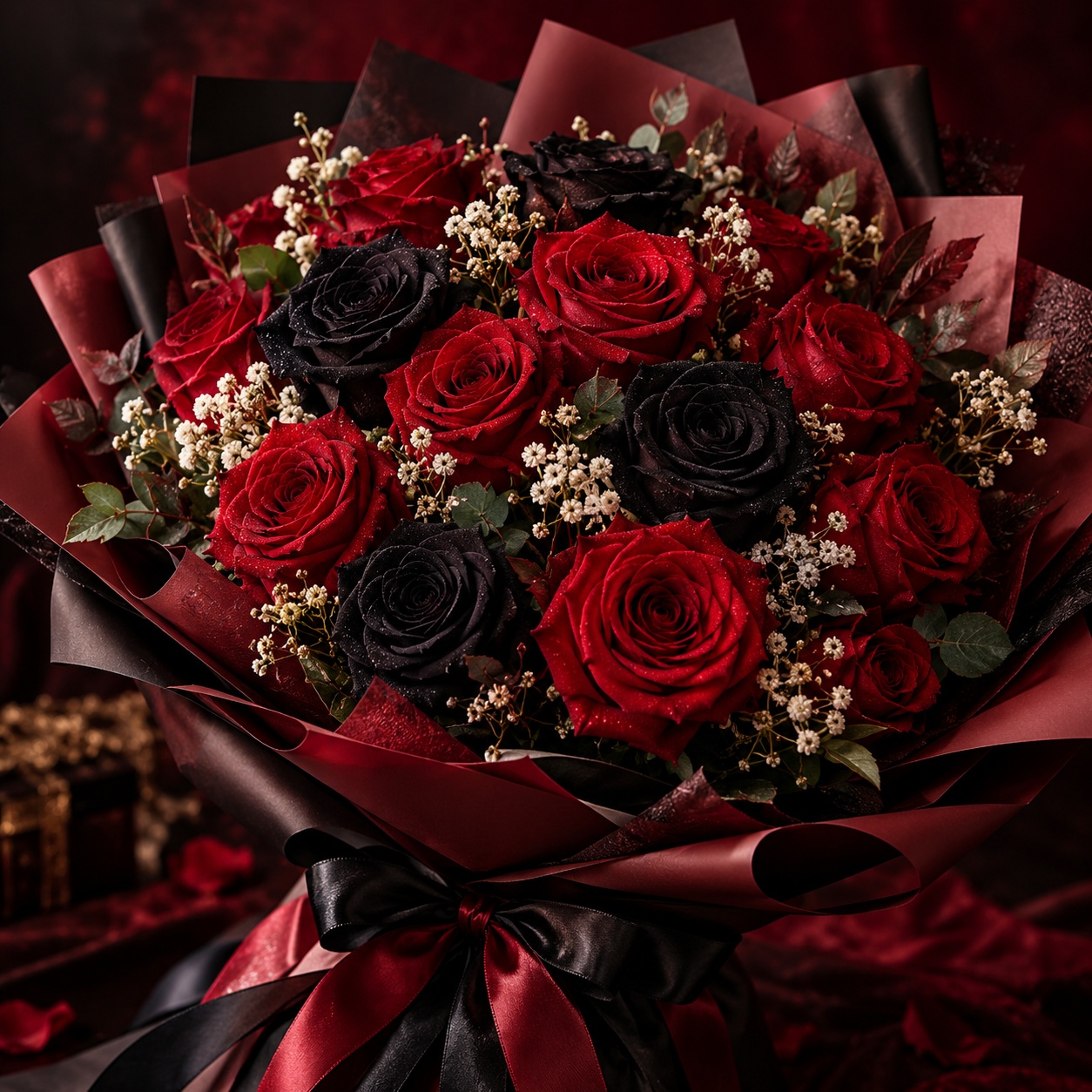 Buket mawar merah pilihan