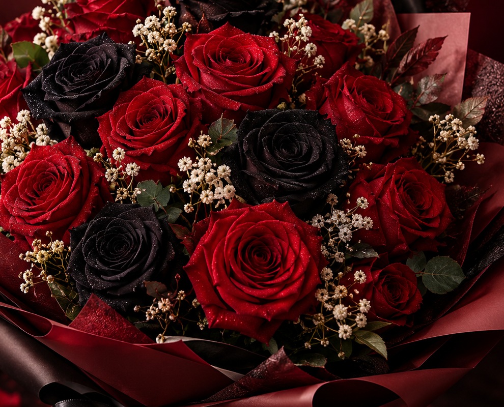 Buket mawar romantis